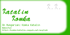 katalin komka business card